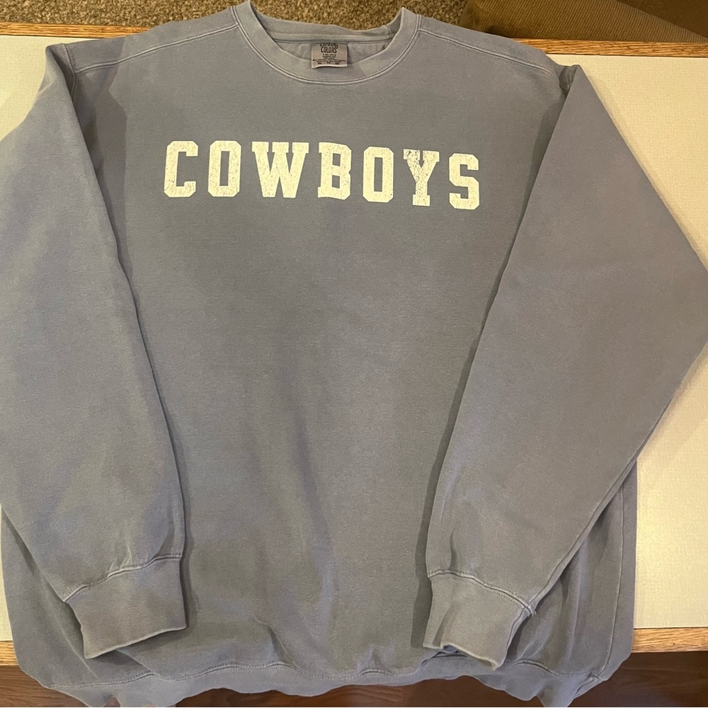 Comfort Colors Cowboys Blue Crewneck Sweater